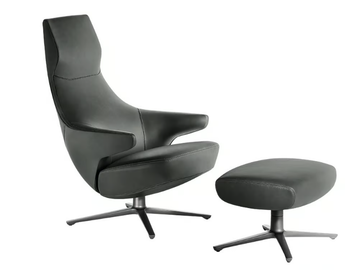 JAY LOUNGE - Bergere armchair with 4-spoke base by Poltrona Frau - view 2